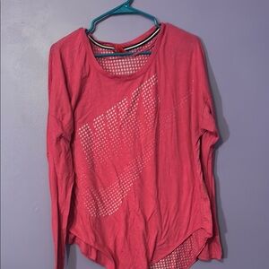 Nike Pink Long Sleeve Rounded Neck shirt